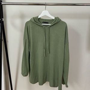 Soft green hooded sweater